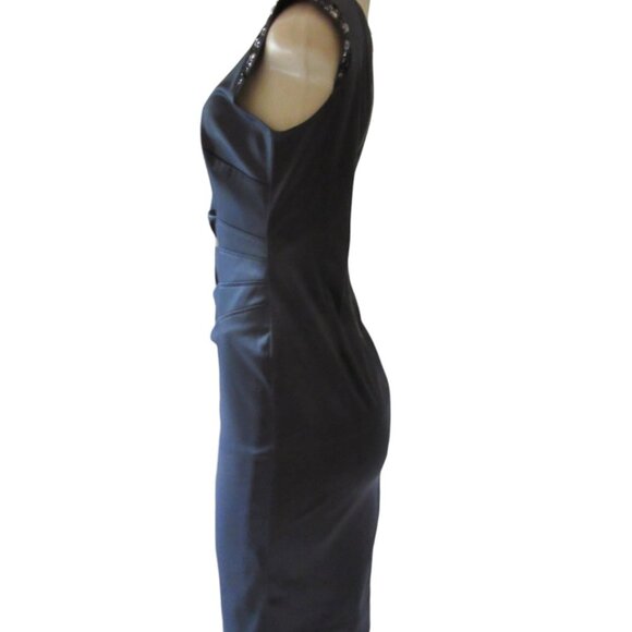 Vince Camuto Gray Party Knee Length Dress with Rhinestones in Sz 2 - Picture 4 of 7